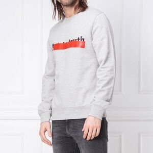 Zadig & Voltaire Mens Gray Stan Art is Truth Crewneck Sweatshirt Size Small